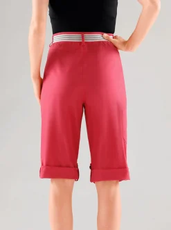 Hosen| Caprihose inklusive Gürtel rot