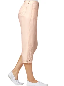 Hosen| Caprihose mit Gummizug am Beinabschluss rosé