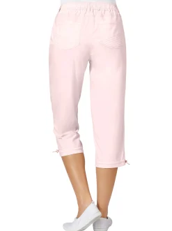 Hosen| Caprihose mit Gummizug am Beinabschluss rosé
