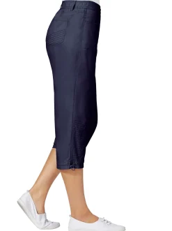 Hosen| Caprihose mit Gummizug am Beinabschluss nachtblau