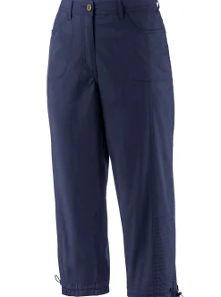 Hosen| Caprihose mit Gummizug am Beinabschluss nachtblau