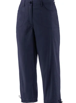 Hosen| Caprihose mit Gummizug am Beinabschluss nachtblau