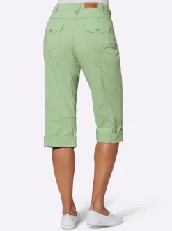 Hosen| Caprihose mit verstellbarem Bund eucalyptus