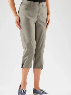 Hosen| Caprihose mit weitenverstellbarem Saum hellkhaki