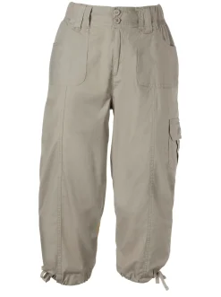 Hosen| Caprihose mit weitenverstellbarem Saum hellkhaki