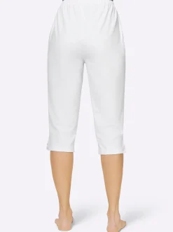 Homewear|feel good Capri-Hosen weiß+zitrone