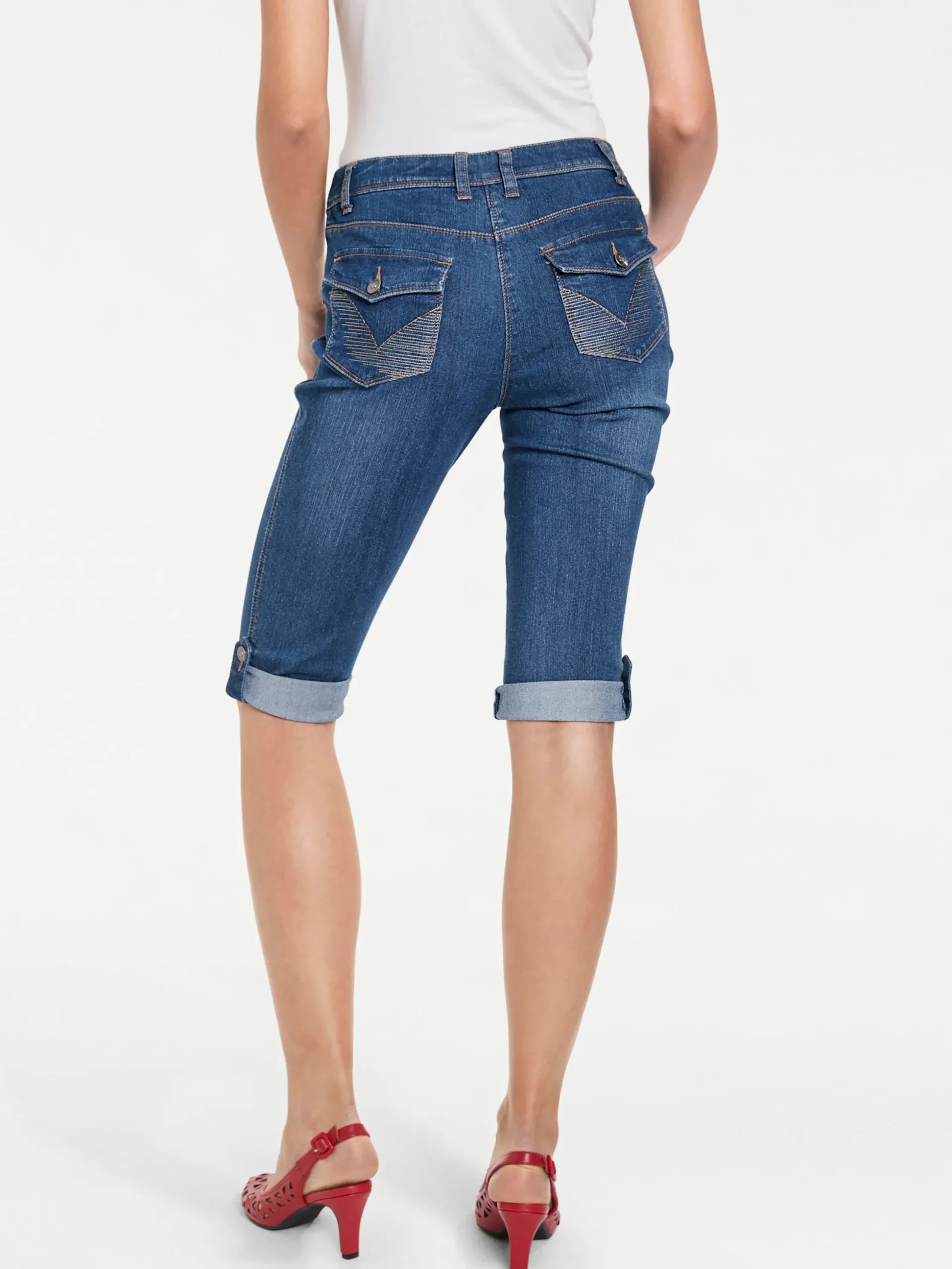 Strandmode|Hosen|heine Capri-Jeans bluestone
