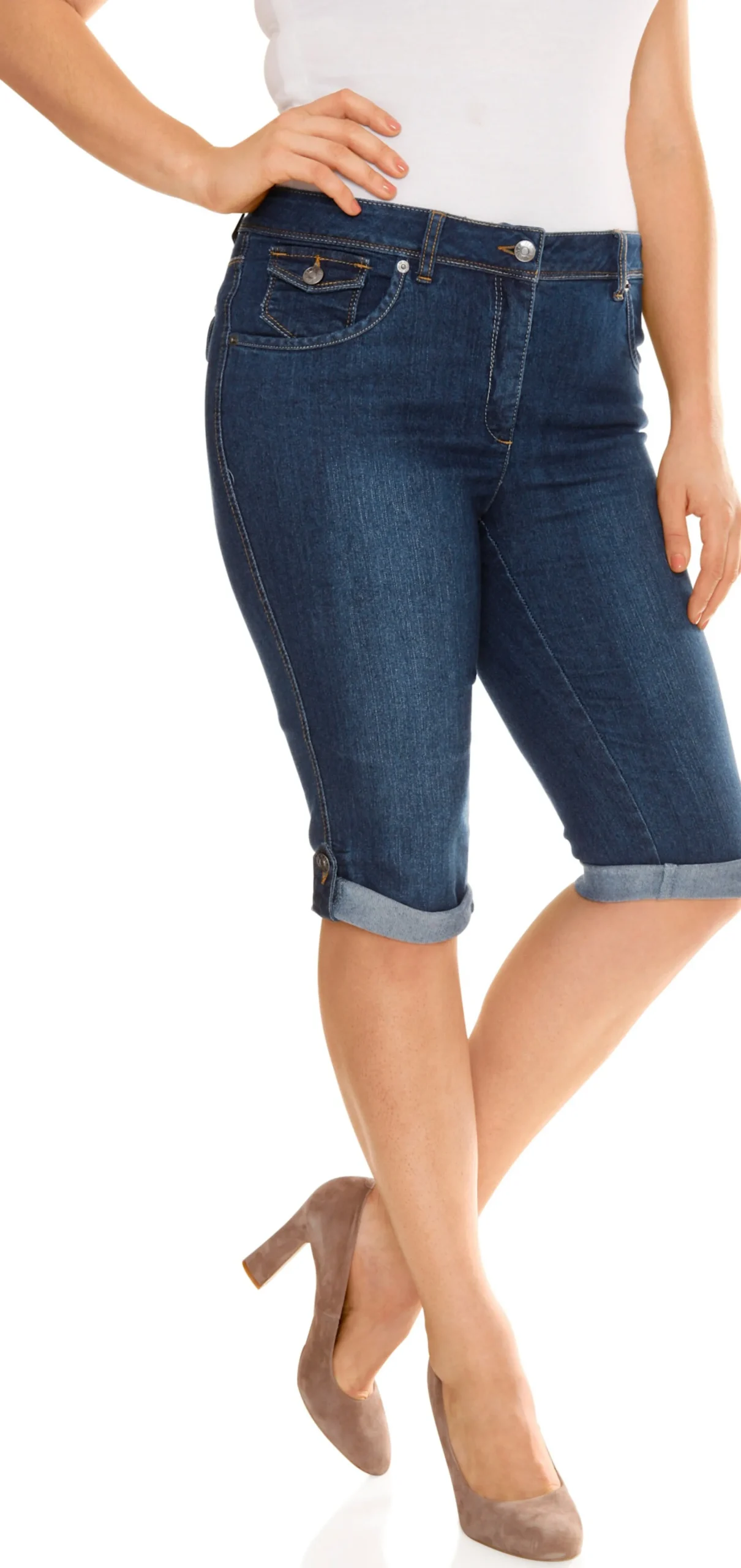 Strandmode|Hosen|heine Capri-Jeans bluestone