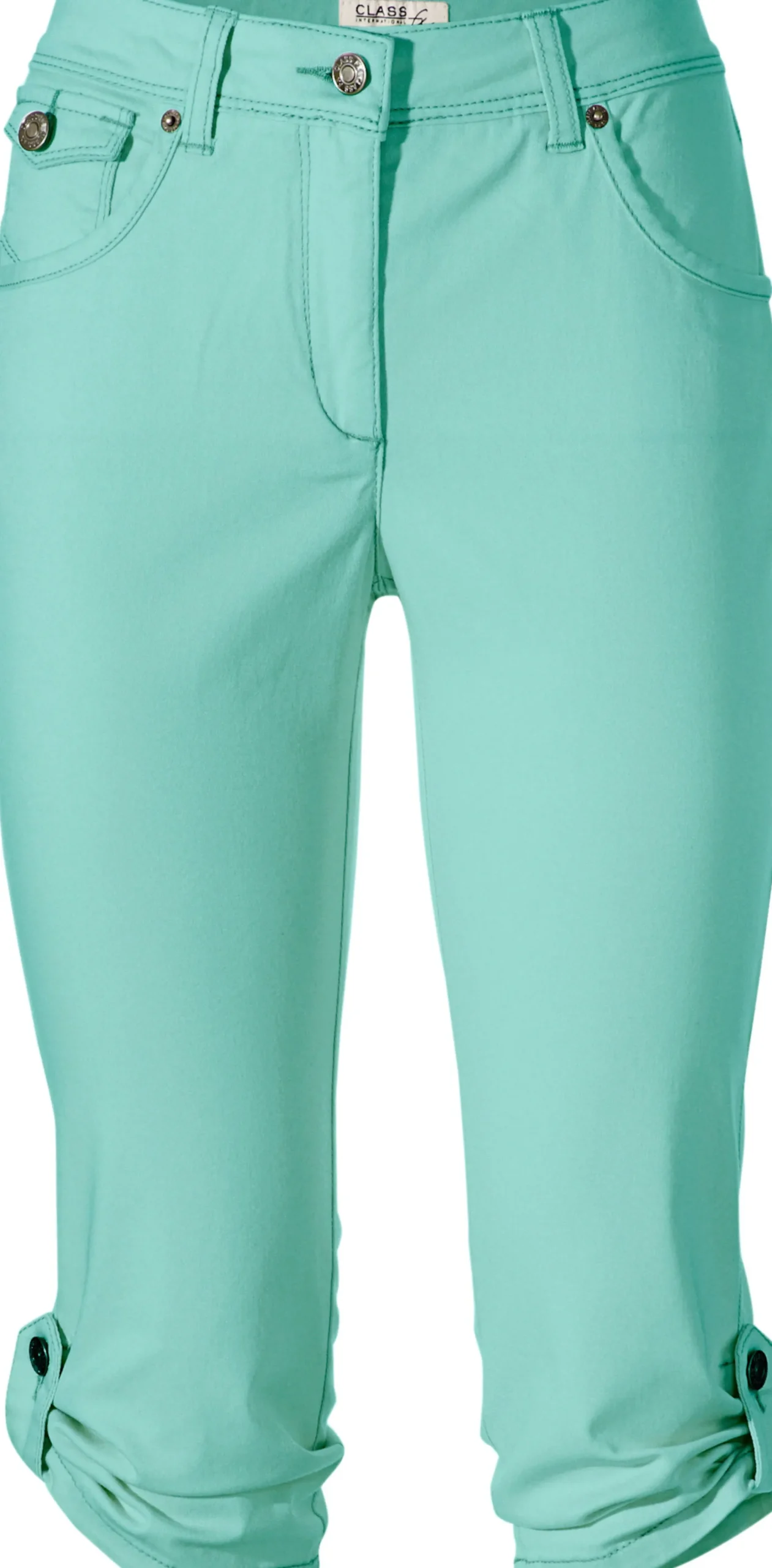 Strandmode|Hosen|heine Capri-Jeans türkis