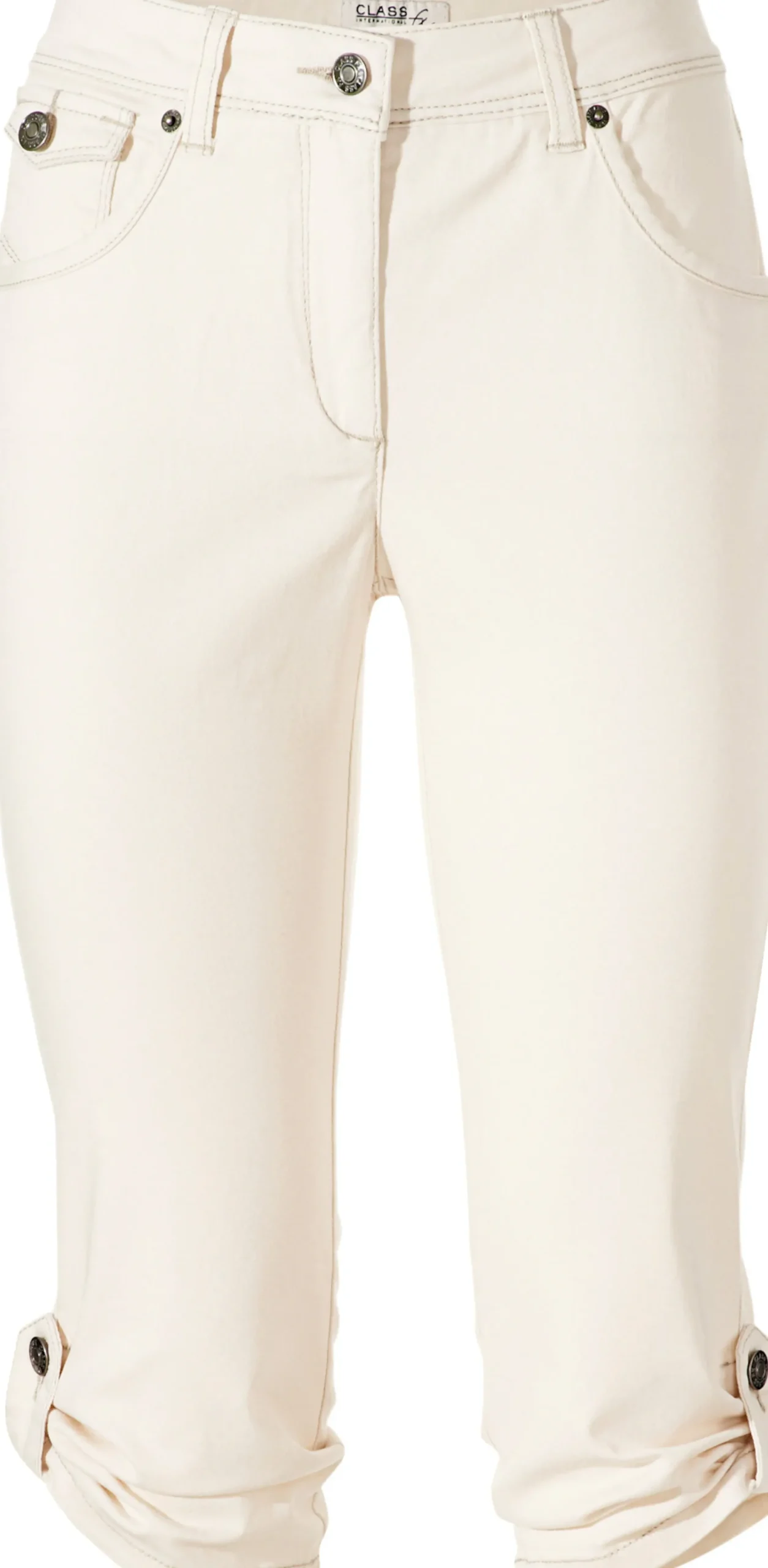 Strandmode|heine Capri-Jeans offwhite