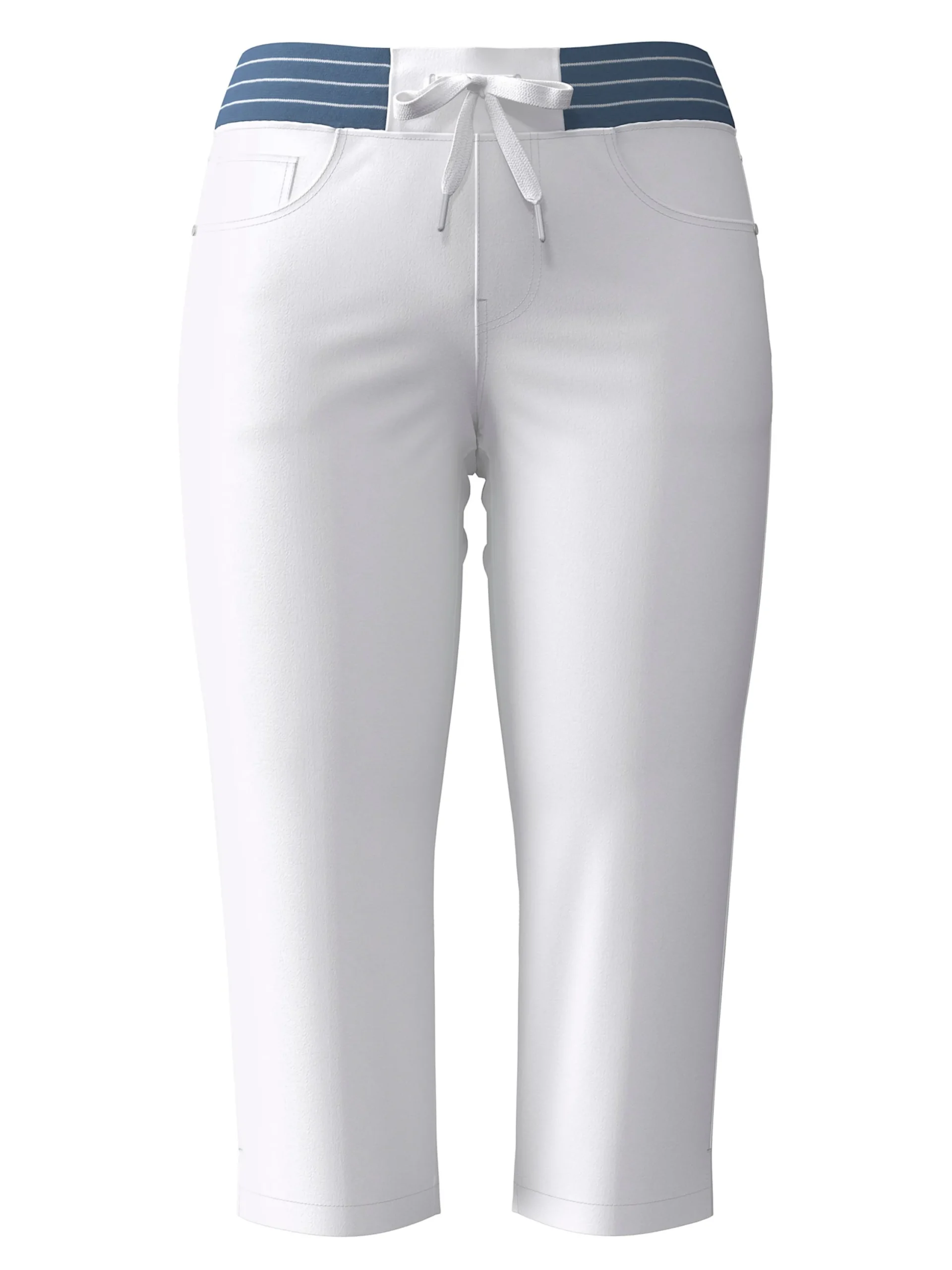 Basics| Caprijeans mit Rundum-Dehnbund weiß