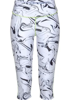 Hosen|LASCANA ACTIVE Caprileggings weiß-marmoriert-schwarz