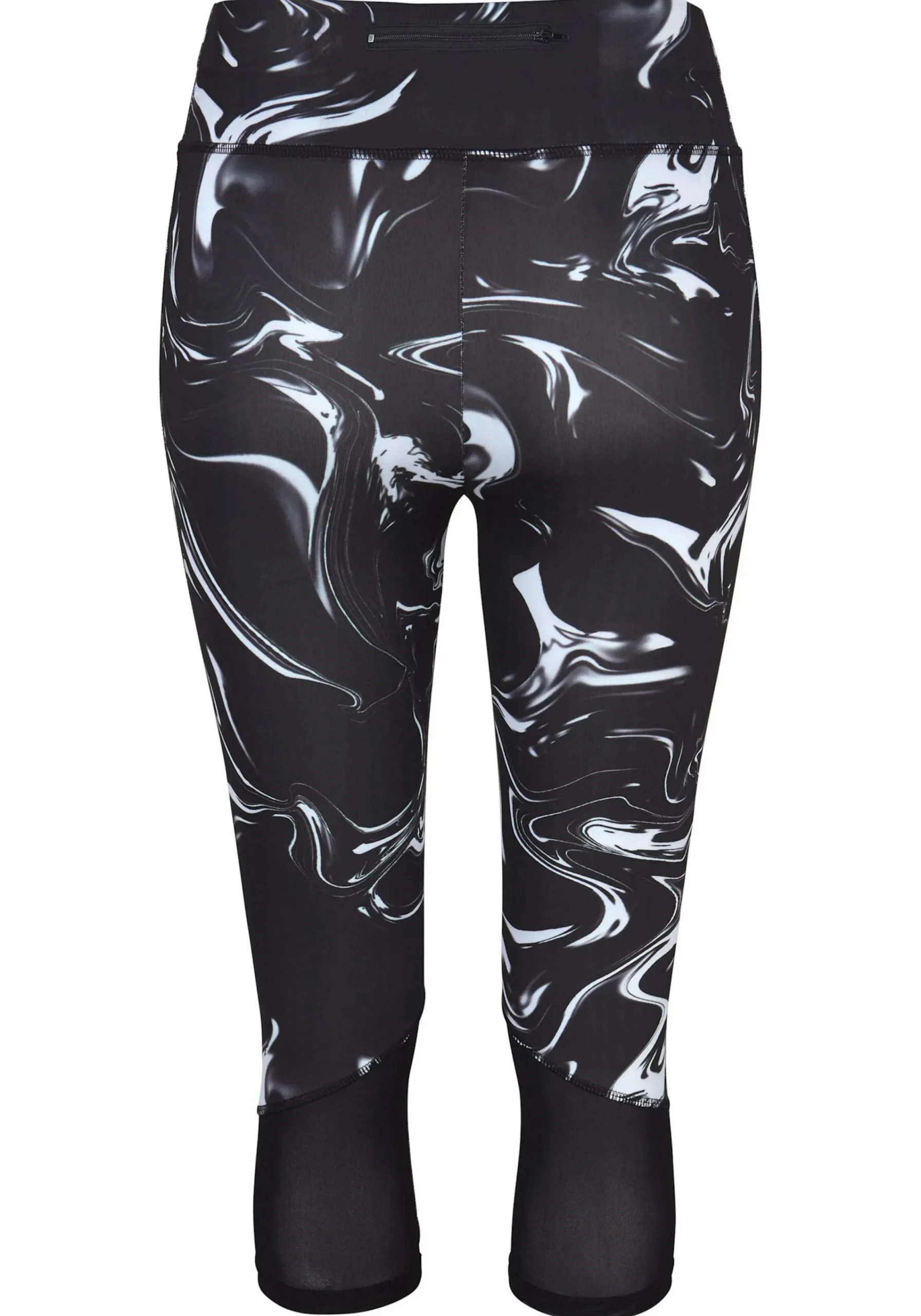 Hosen|LASCANA ACTIVE Caprileggings schwarz-gemustert-weiß