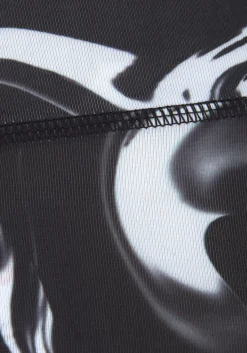 Hosen|LASCANA ACTIVE Caprileggings schwarz-gemustert-weiß