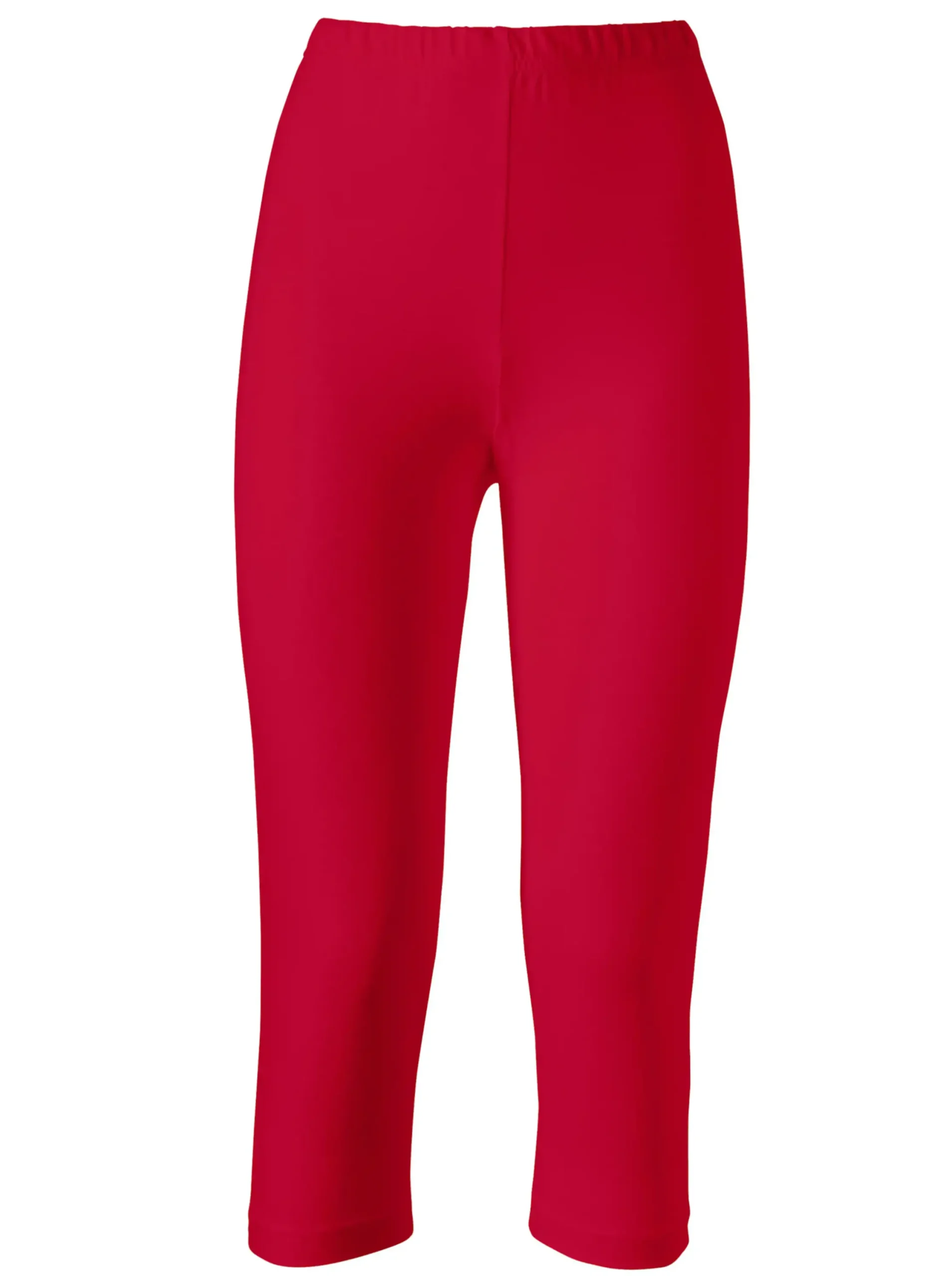 Hosen| Caprileggings mit Rundum-Dehnbund rot