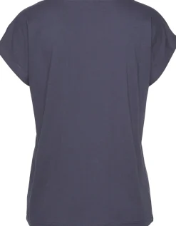 Nachtwäsche|Vivance Dreams Capri-Pyjama dunkelblau-hellrosa-gemustert