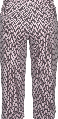 Nachtwäsche|Vivance Dreams Capri-Pyjama dunkelblau-hellrosa-gemustert