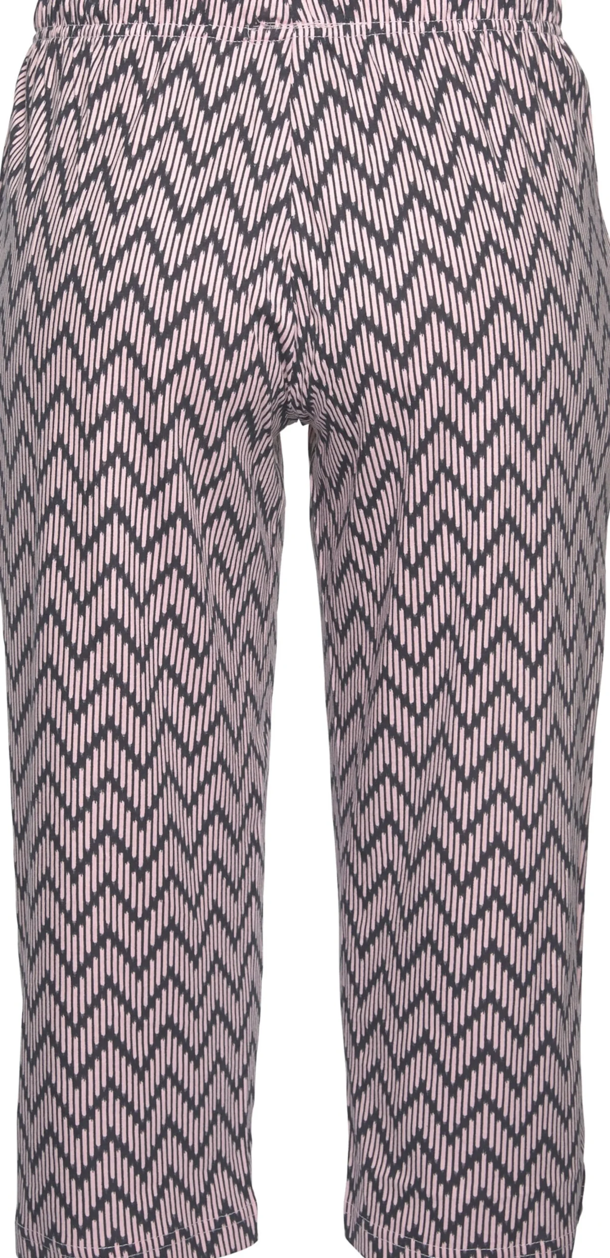 Nachtwäsche|Vivance Dreams Capri-Pyjama dunkelblau-hellrosa-gemustert