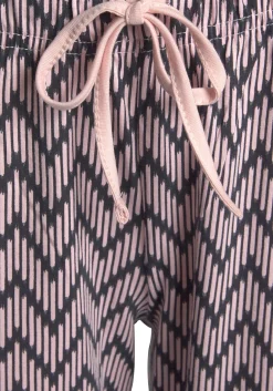Nachtwäsche|Vivance Dreams Capri-Pyjama dunkelblau-hellrosa-gemustert