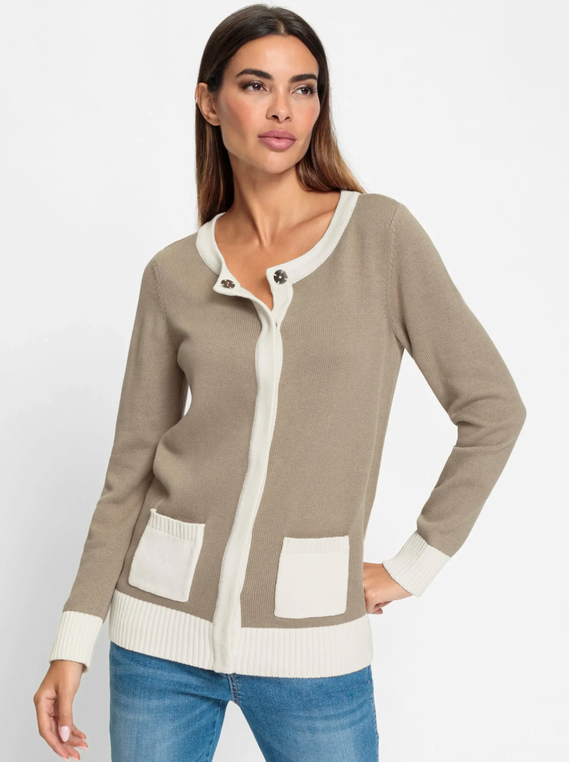 Strickjacken|heine Cardigan sesam-ecru