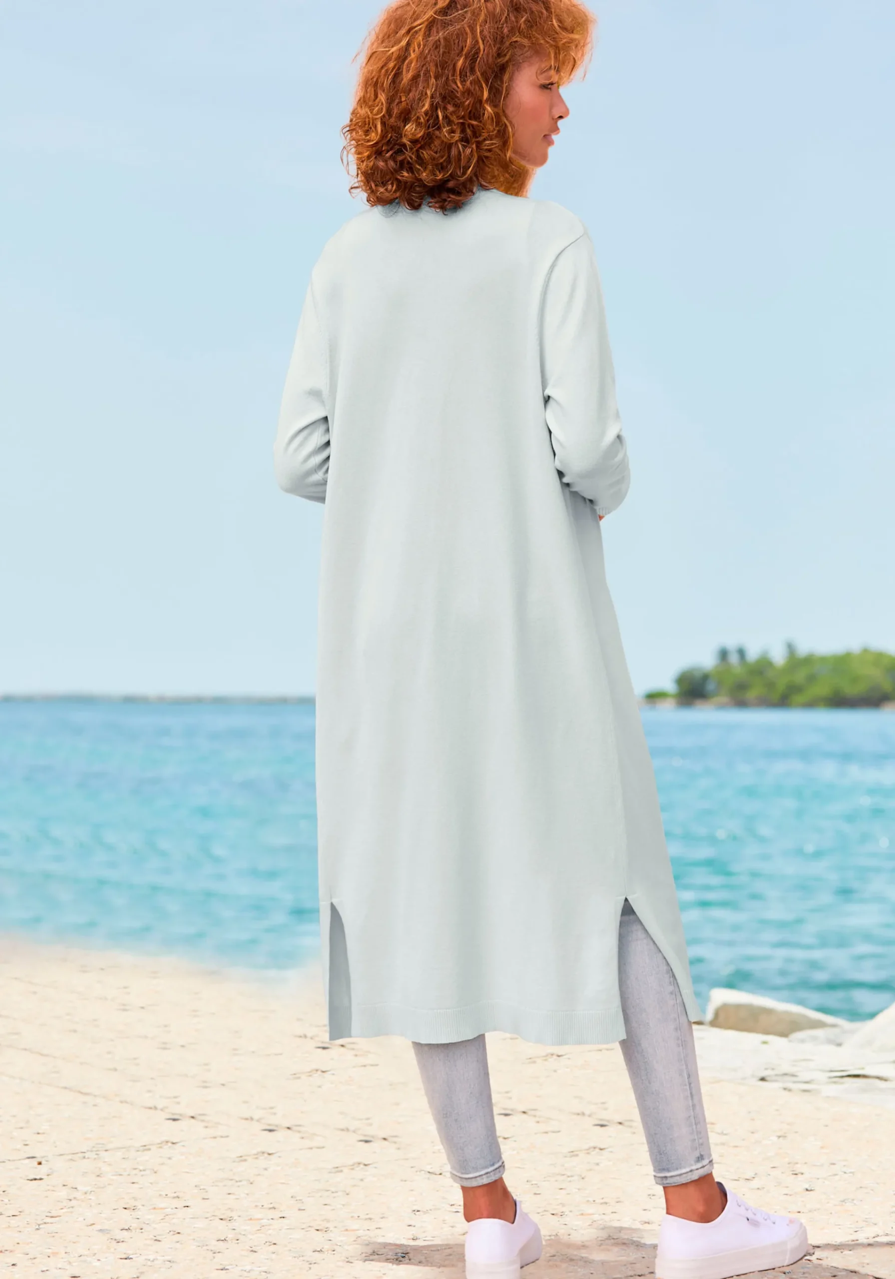 Strickjacken|LASCANA Cardigan hellblau