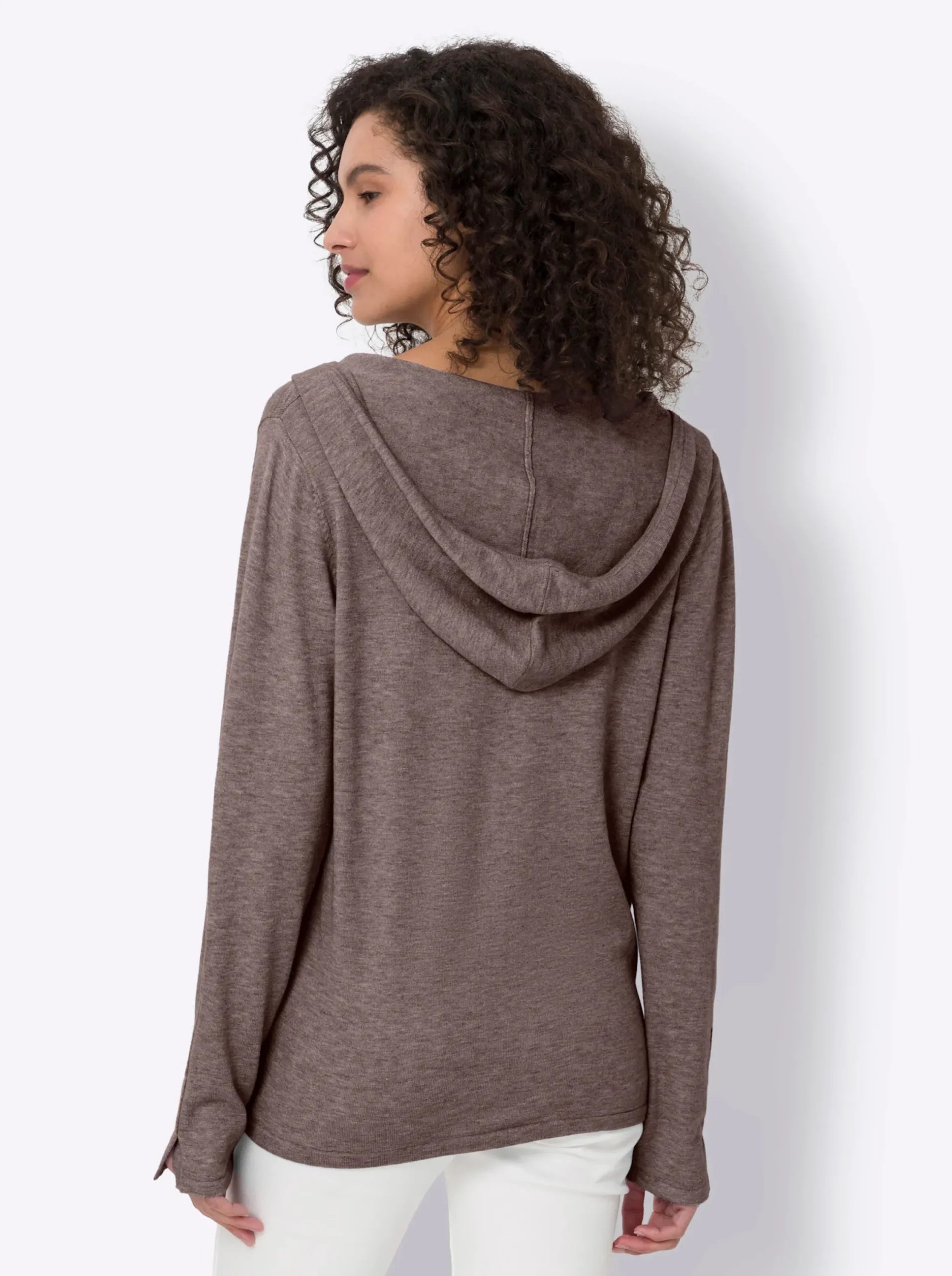 Strickjacken|heine Cardigan dunkeltaupe-meliert