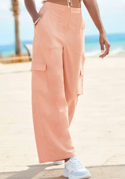 Hosen|Buffalo Cargohose peach