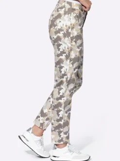 Hosen|heine Cargohose im Camouflage-Dessin ecru-hellgrau-bedruckt