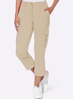 Hosen|heine Cargohose in verkürzter Länge beige