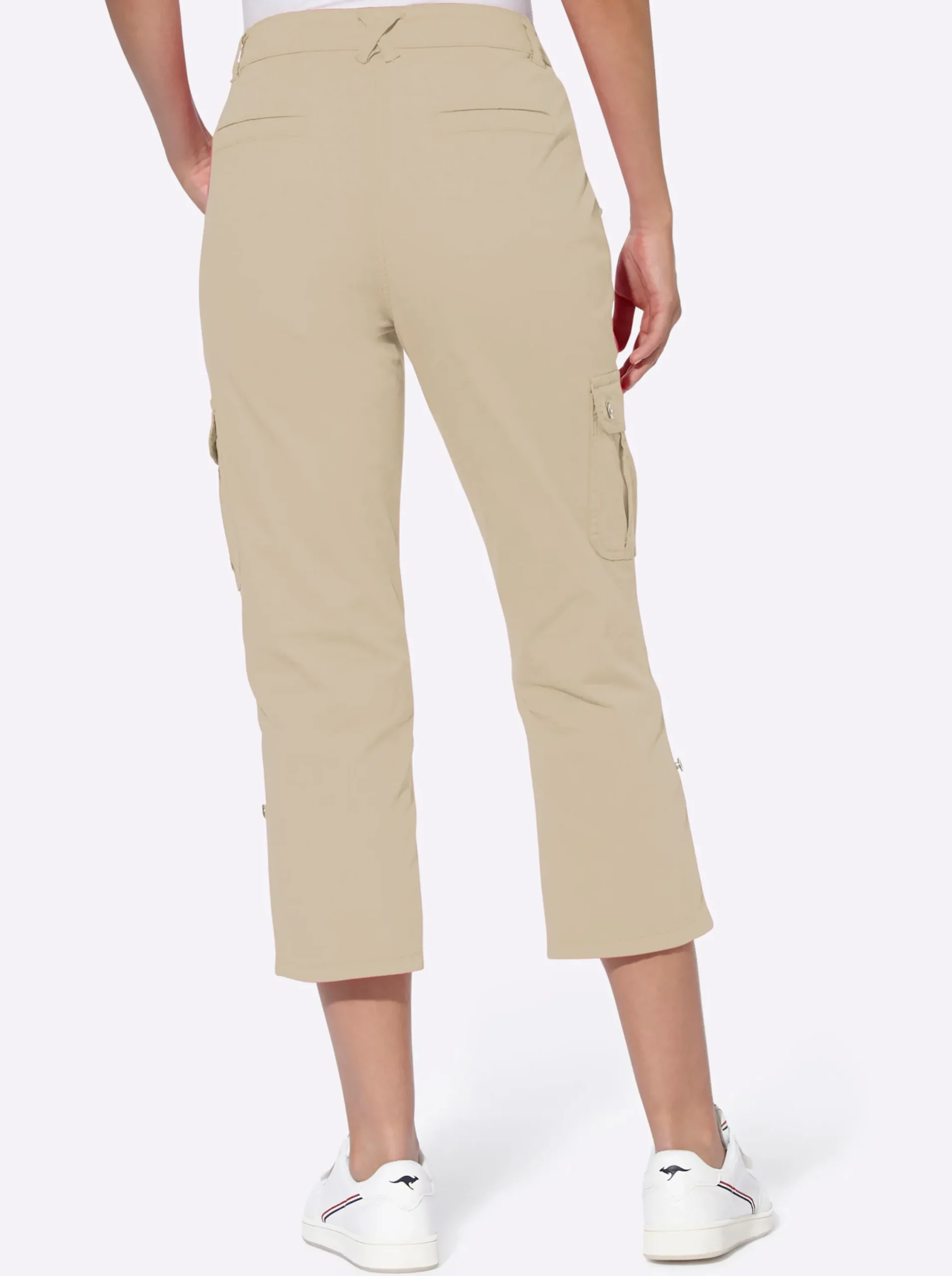 Hosen|heine Cargohose in verkürzter Länge beige