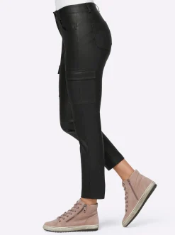 Hosen|heine Cargohose mit Push-up-Effekt schwarz