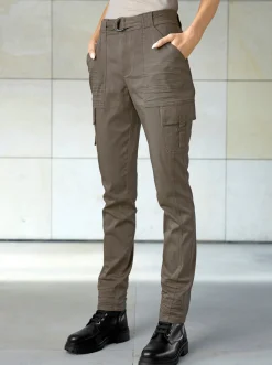 Hosen|heine Cargohose mit Textilgürtel dunkeltaupe