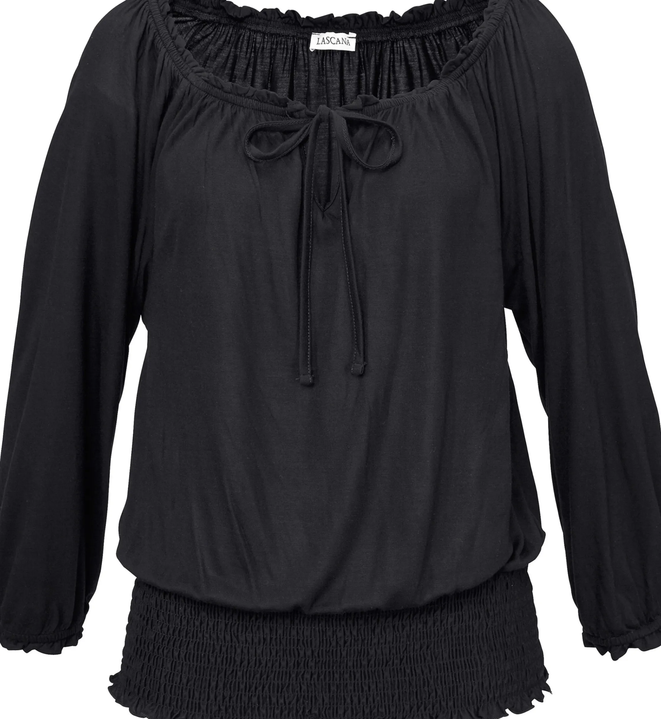 Strandmode|Shirts|LASCANA Carmenshirt schwarz