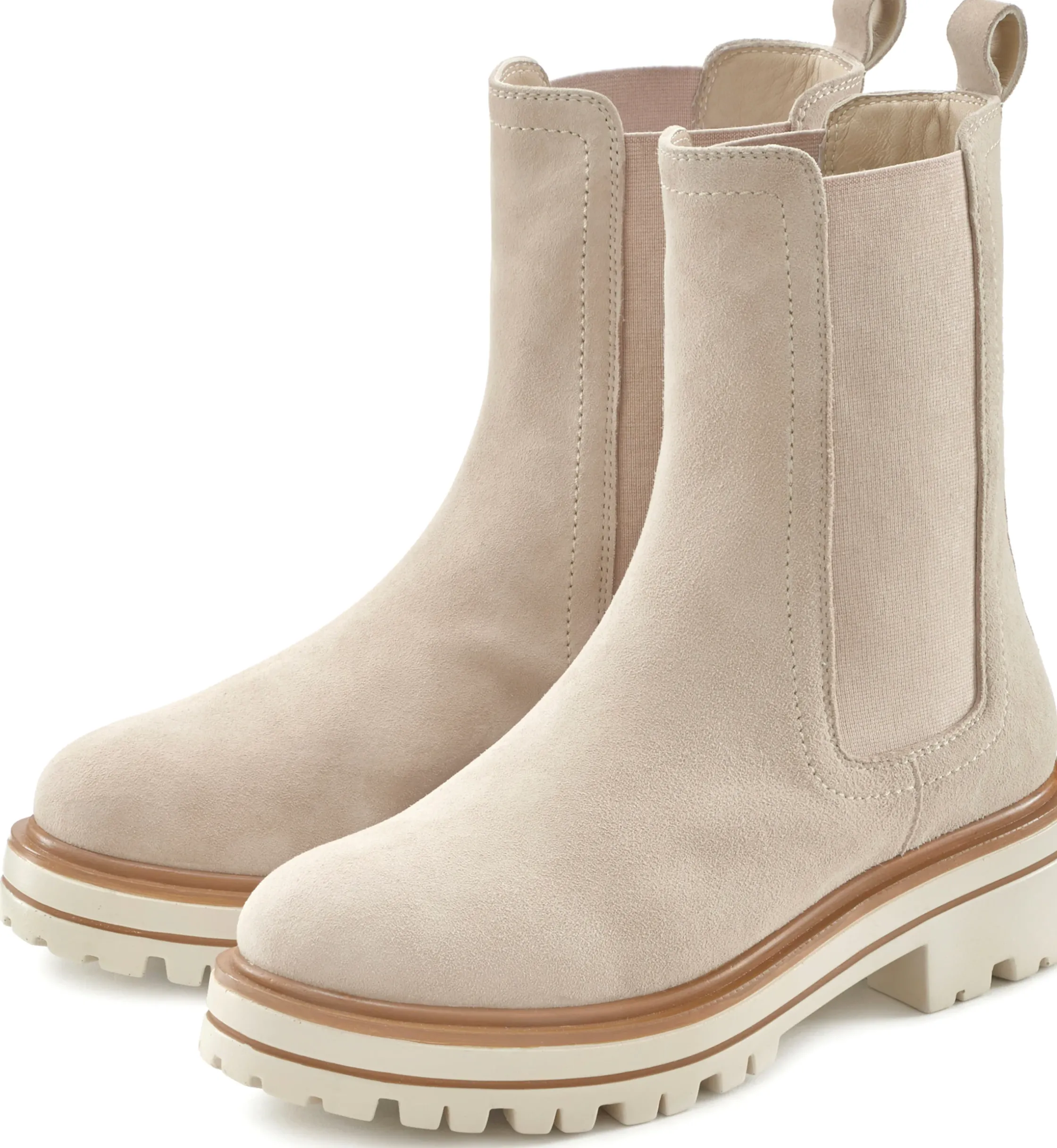 Stiefeletten|Stiefel|Elbsand Chelseaboots sand