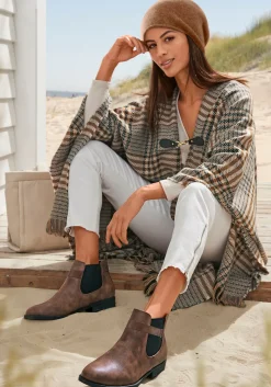 Stiefeletten|Stiefel|Vivance Chelseaboots braun