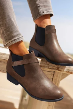 Stiefeletten|Stiefel|Vivance Chelseaboots braun