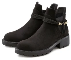 Stiefeletten|Stiefel|LASCANA Chelseaboots schwarz
