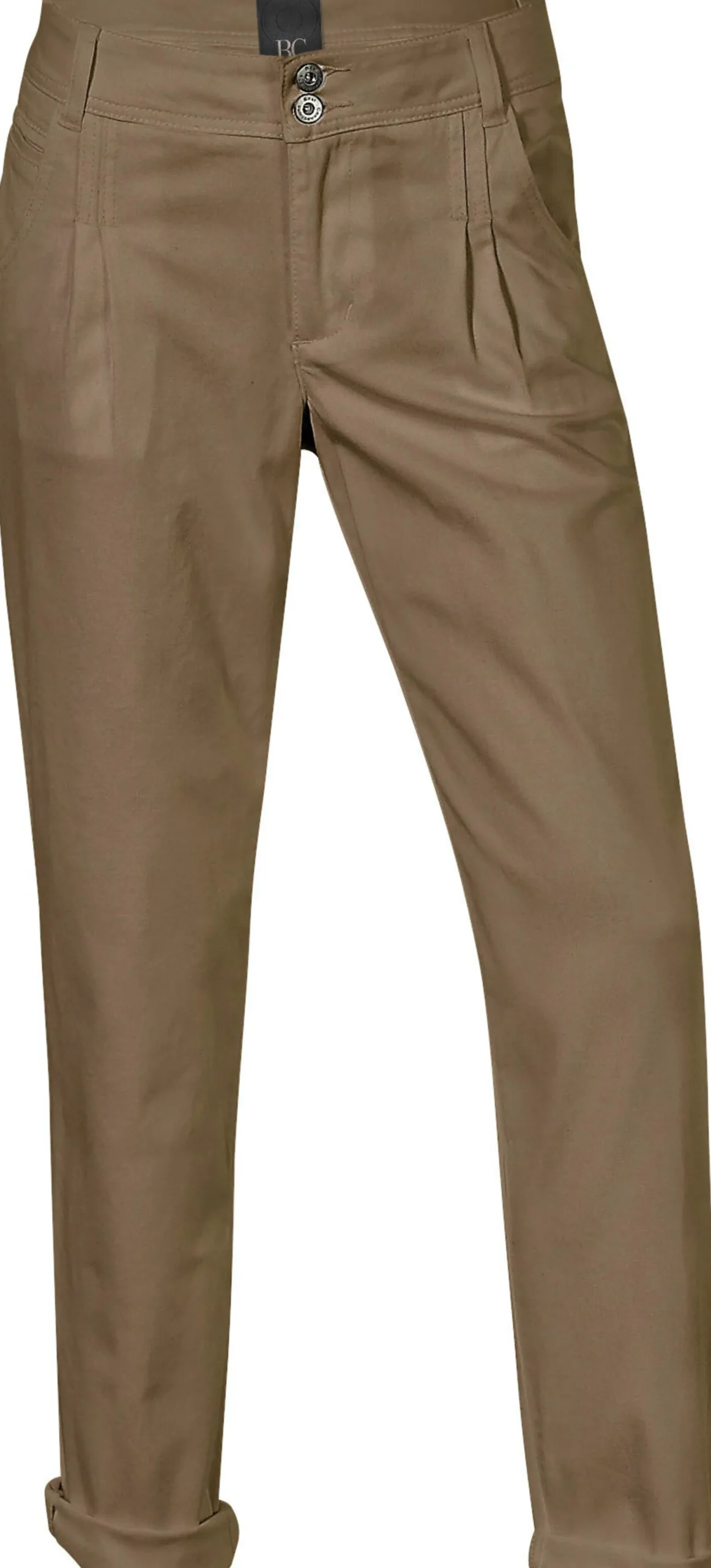 Strandmode|heine Chinohose in Karotten-Form camel