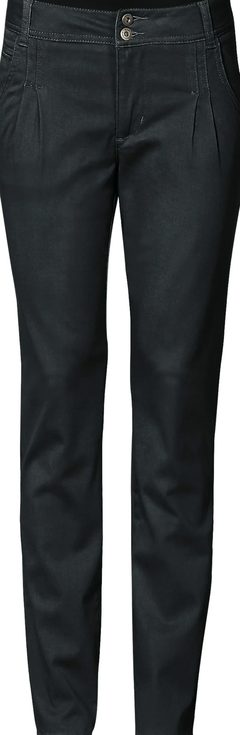 Basics|Hosen|heine Chinohose in Karotten-Form schwarz