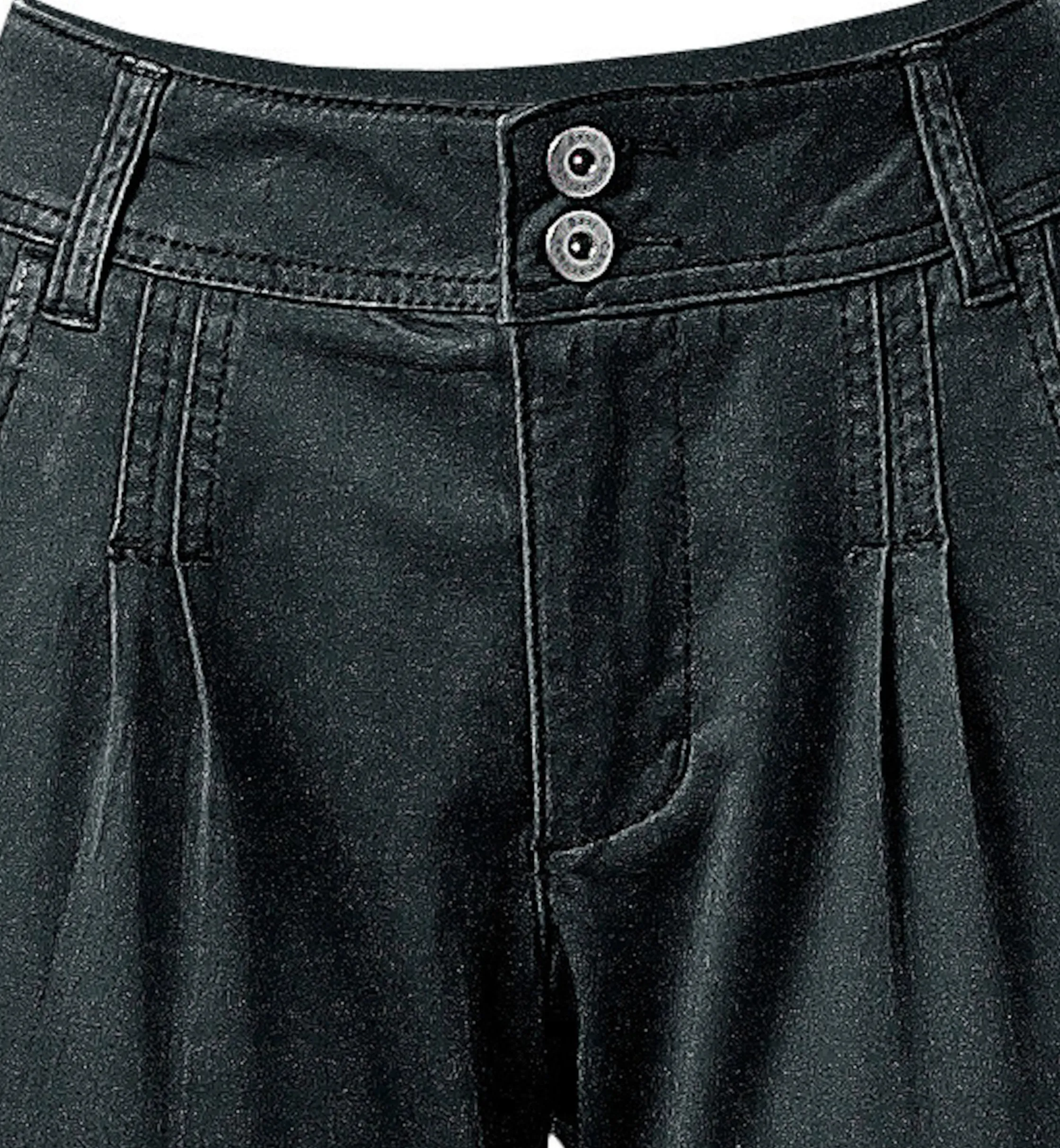 Basics|Hosen|heine Chinohose in Karotten-Form schwarz