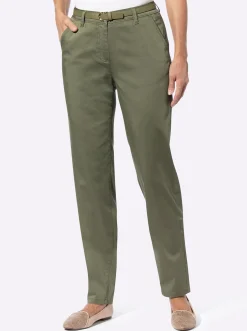 Hosen| Chinohose inklusive Gürtel khaki