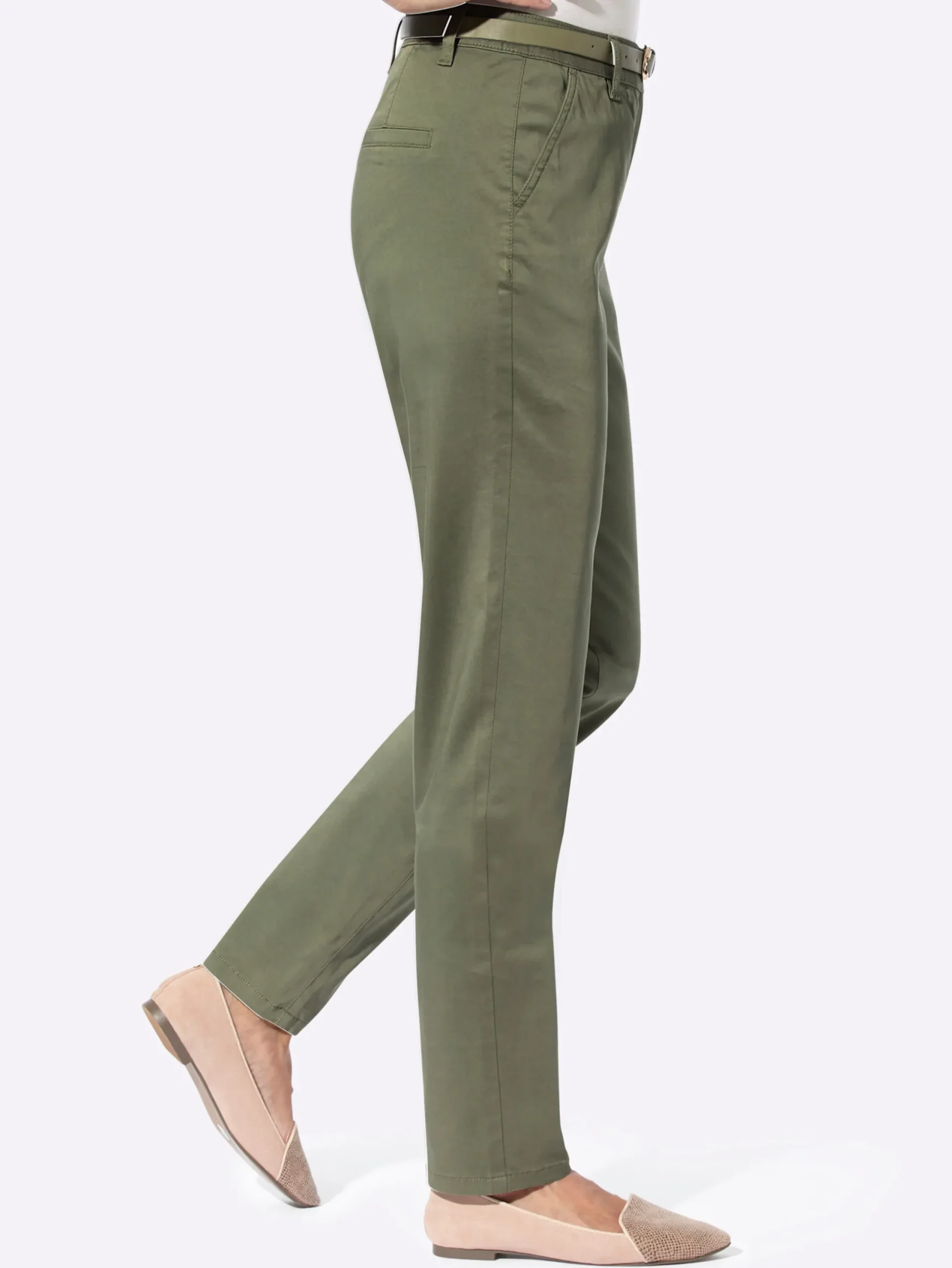 Hosen| Chinohose inklusive Gürtel khaki