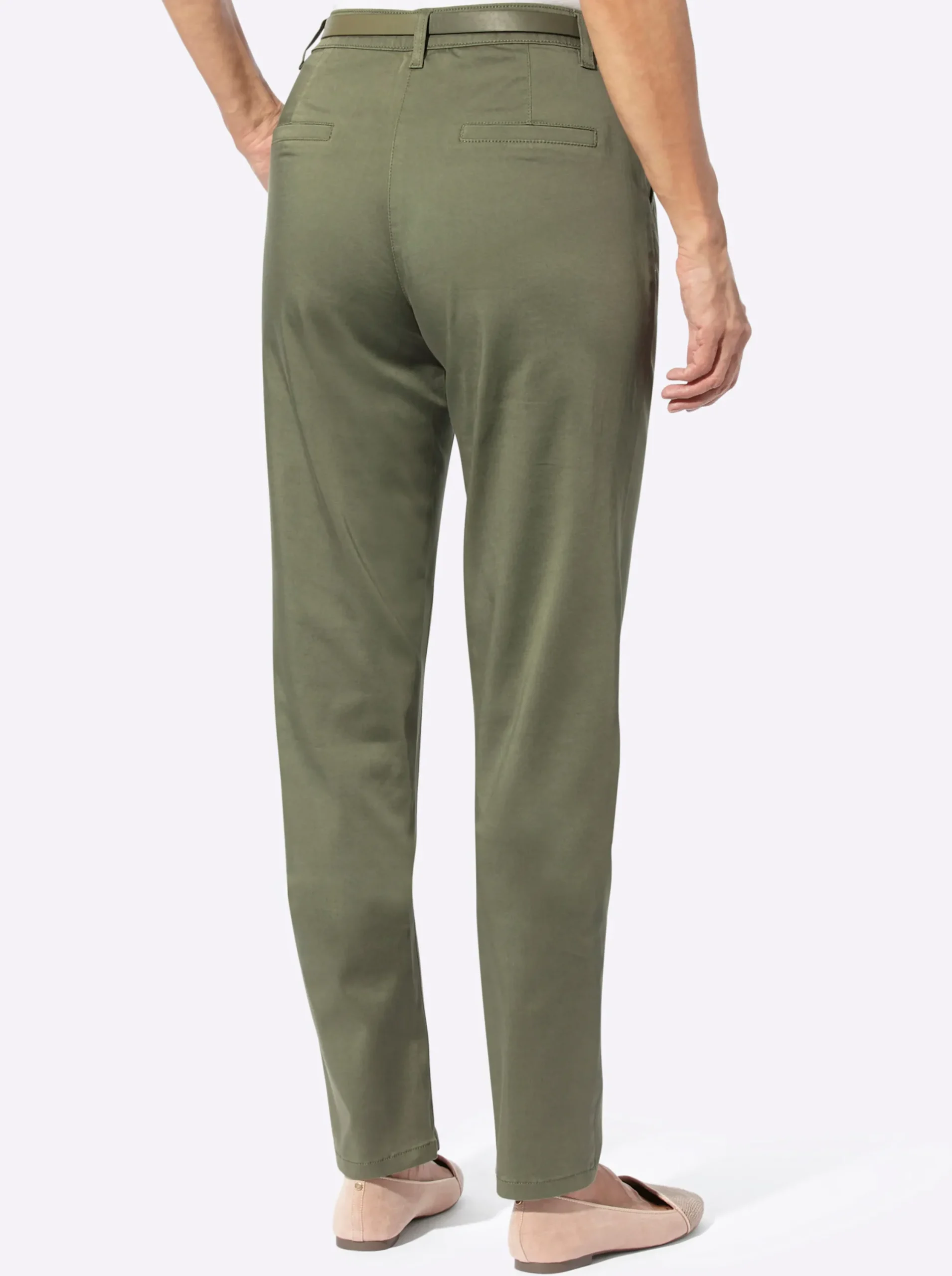 Hosen| Chinohose inklusive Gürtel khaki
