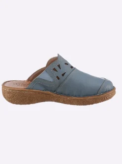 Pantoletten|airsoft modern+ Clog taubenblau