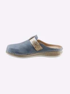 Pantoletten|Fischer Clog jeansblau