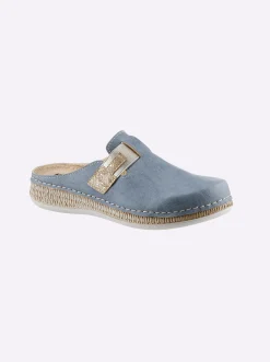 Pantoletten|Fischer Clog jeansblau