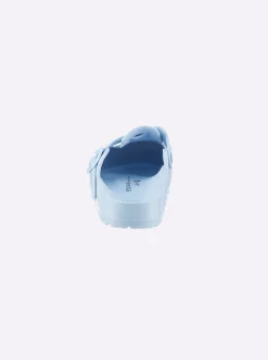 Pantoletten| Clog in Weite F hellblau