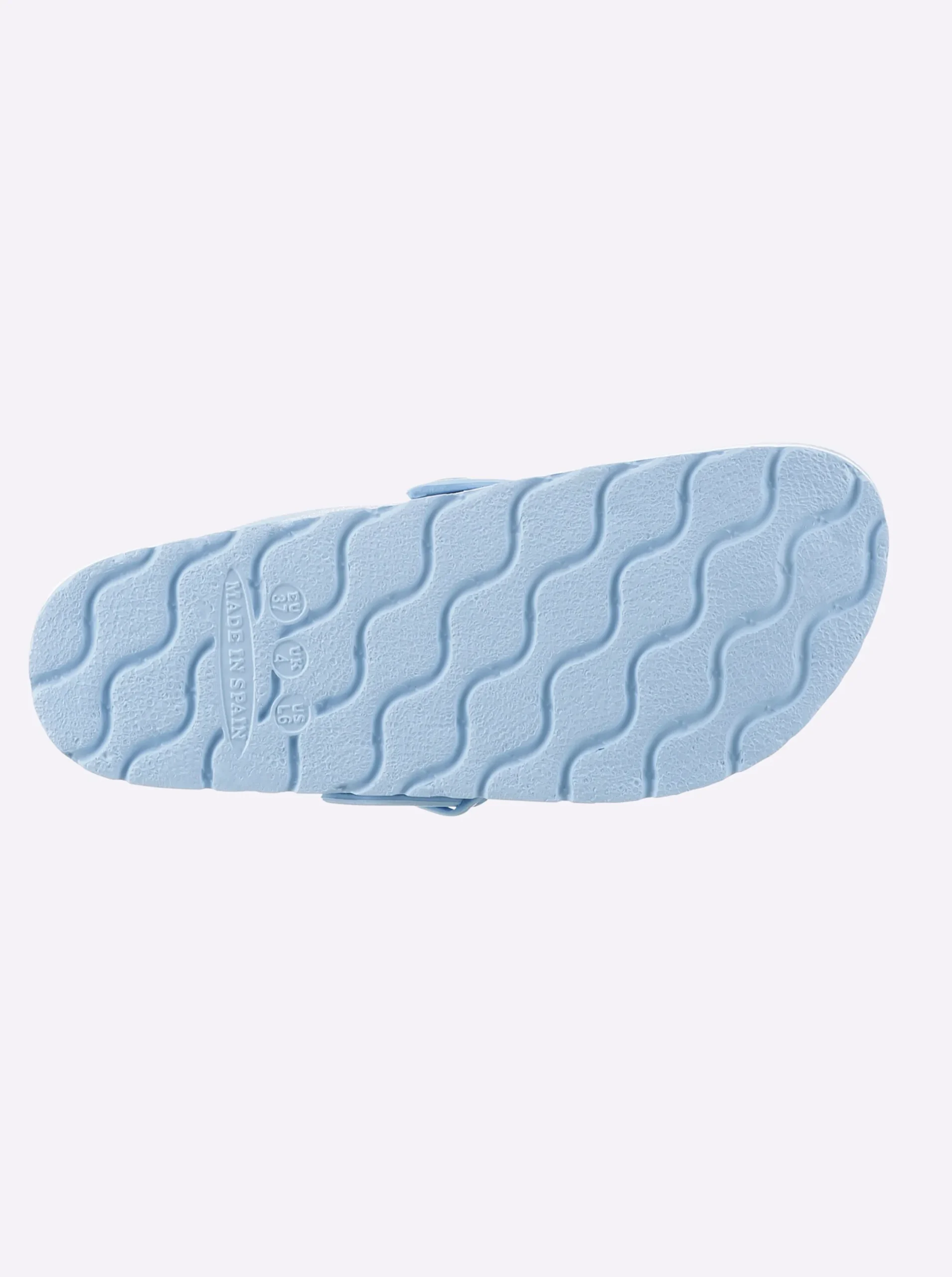 Pantoletten| Clog in Weite F hellblau