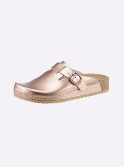 Pantoletten|Mubb Clog mit weicher Polsterung roségoldfarben