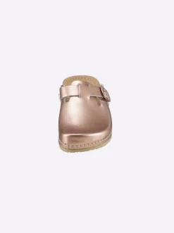 Pantoletten|Mubb Clog mit weicher Polsterung roségoldfarben